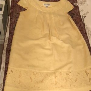 Size: 12 Yellow ALine embellished dress w/ slip